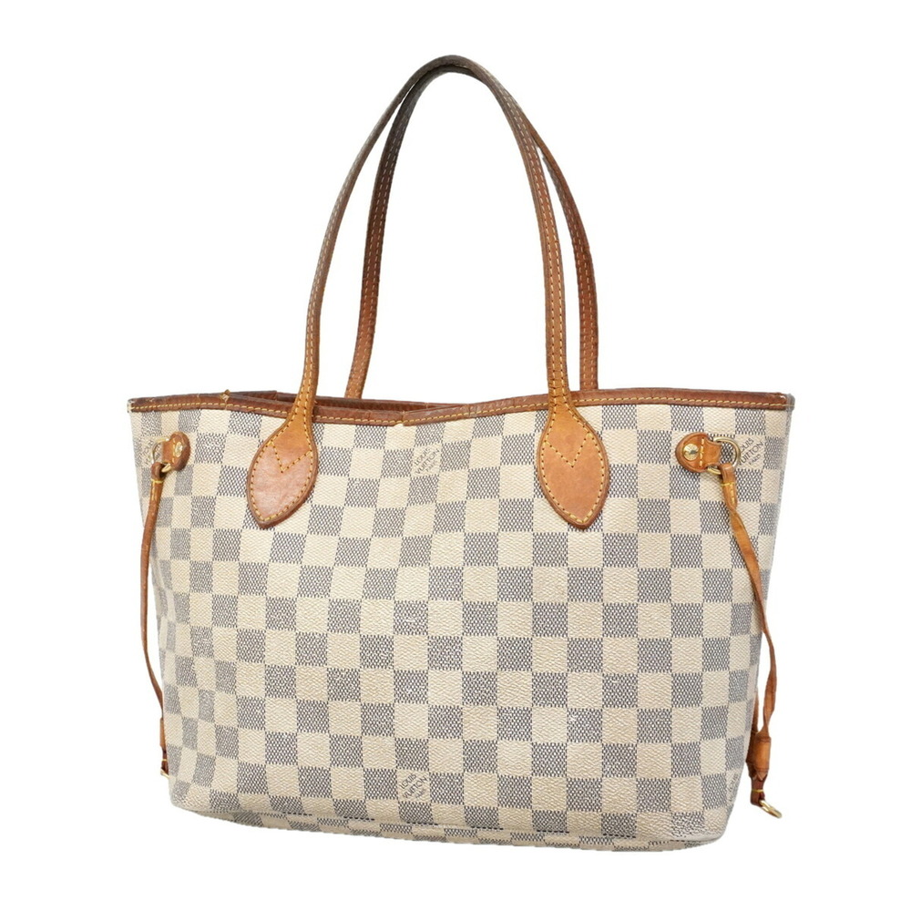 Louis Vuitton Damier Azur Neverfull PM Tote Bag N51110 White Women's P3556547